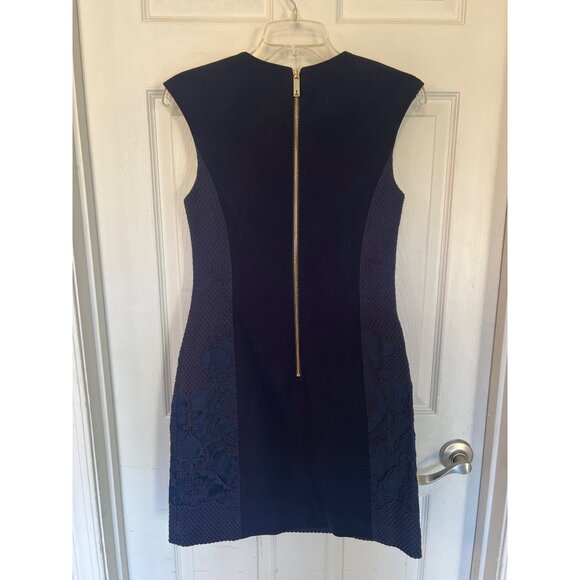 Ted Baker Navy Blue Sleeveless Mini Dress Size 1 Juniors - Picture 4 of 11